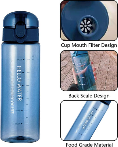 Water Bottle Sports Water Bottle, Reusable Clear Water Bottle Bpa-Free Water Bot