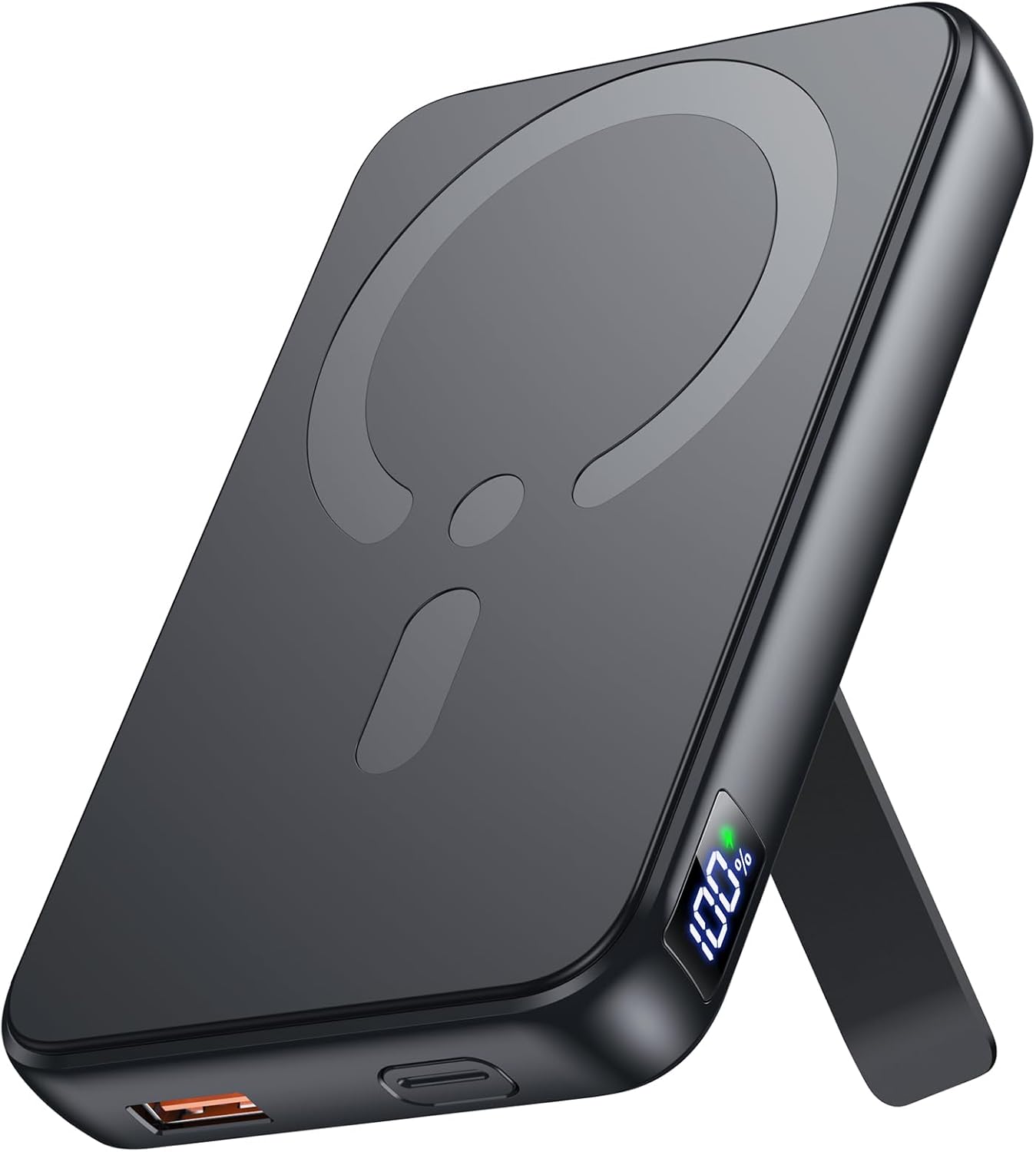 For Magsafe Portable Charger, 12000Mah Wireless Magnetic Power Bank with Stand and PD 20W USB C Fast Charging, for Magsafe Battery Pack Compatible with Iphone 16/15/14/13/12 Pro/Pro Max Series