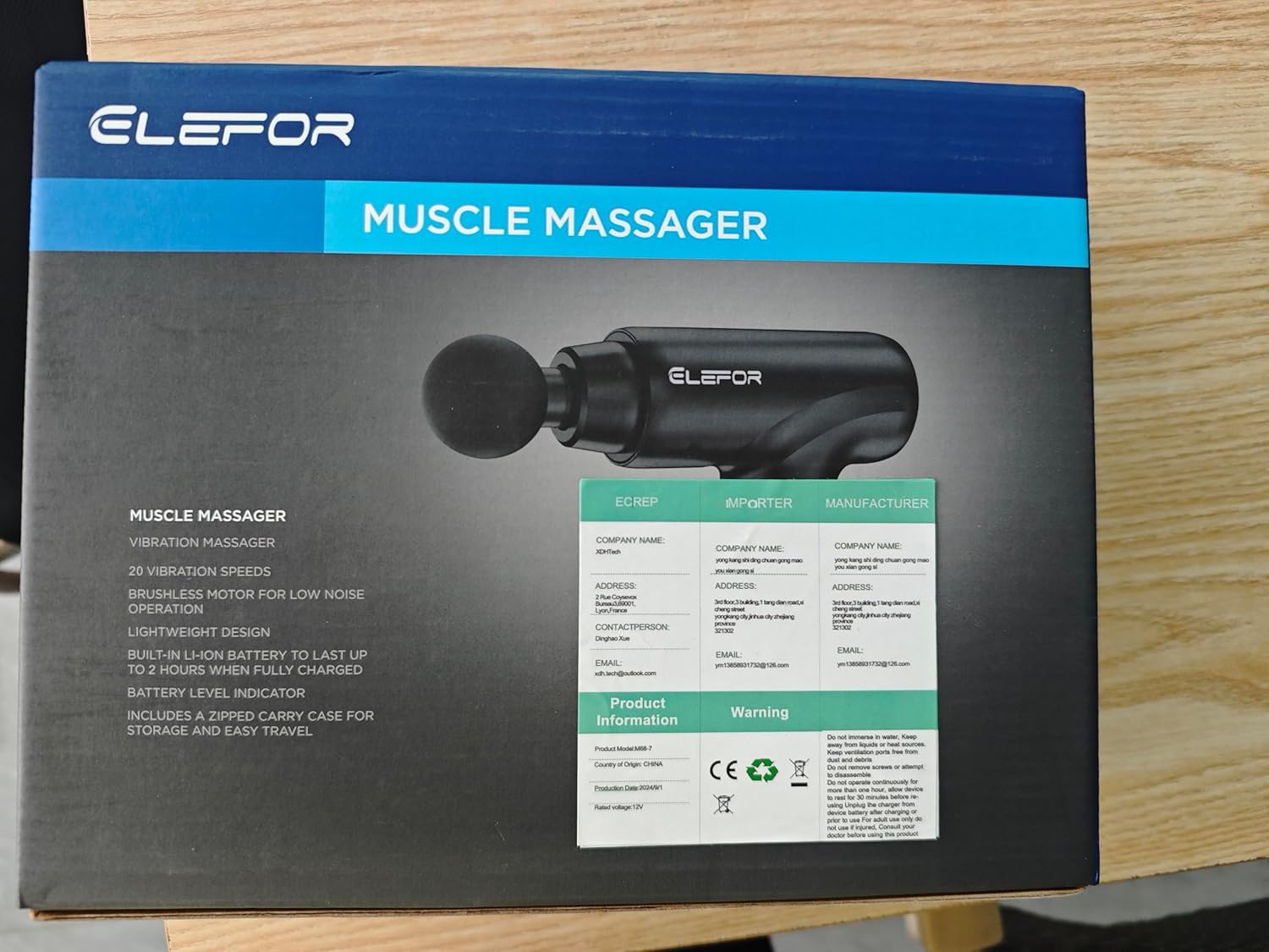 Massage Gun Deep Tissue,Percussion Back Massager Gun for Athletes Muscle Massage Gun for Pain Relief with 8 Massage Heads & 20 Speeds (Matte Black)