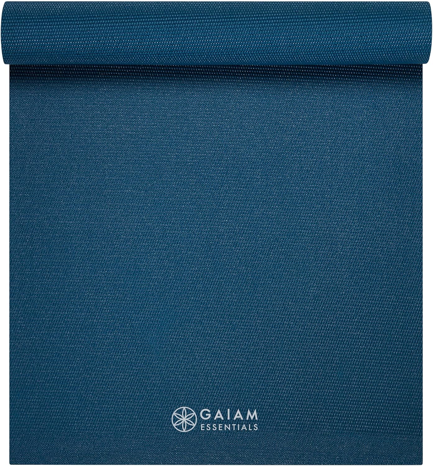 Essentials Premium Yoga Mat with Yoga Mat Carrier Sling (72"L X 24"W X 1/4 Inch Thick)