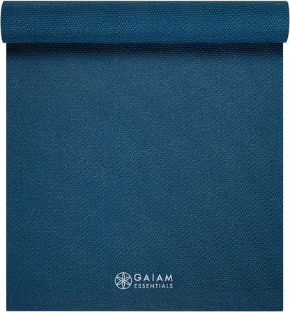 Essentials Premium Yoga Mat with Yoga Mat Carrier Sling (72"L X 24"W X 1/4 Inch Thick)